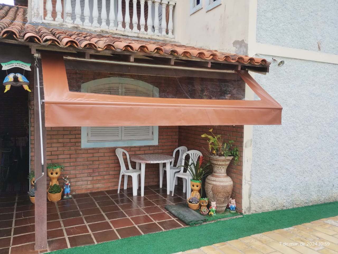 Toldo cortina com visor